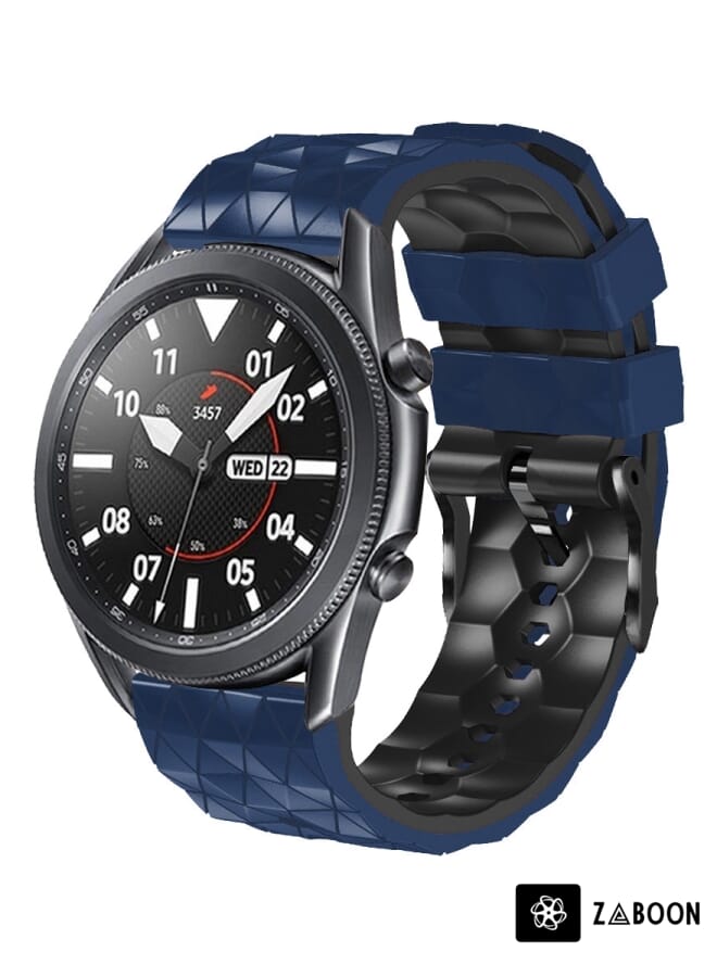 Zaboon Amazfit GTR 3 Pro 22mm Football Pattern Two-Color Silicone Strap - Image 1