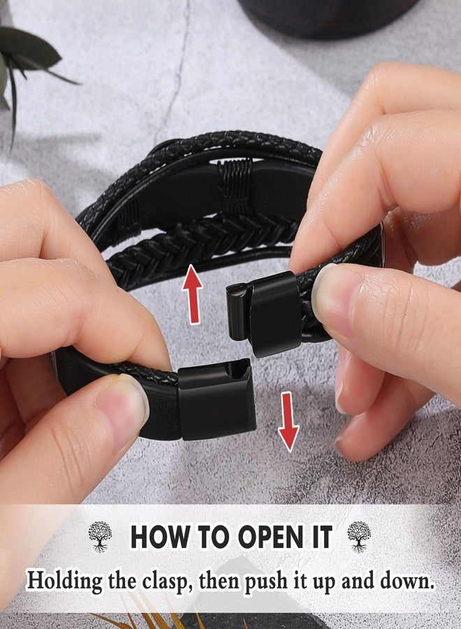 UNGENT THEM Men Valentines Day Gifts for Him Husband from Wife, Husband Birthday Gift Ideas Unique Anniversary Fathers' Day Christmas Gifts for Men Who Have Everything Mens Leather Bracelet - Image 5