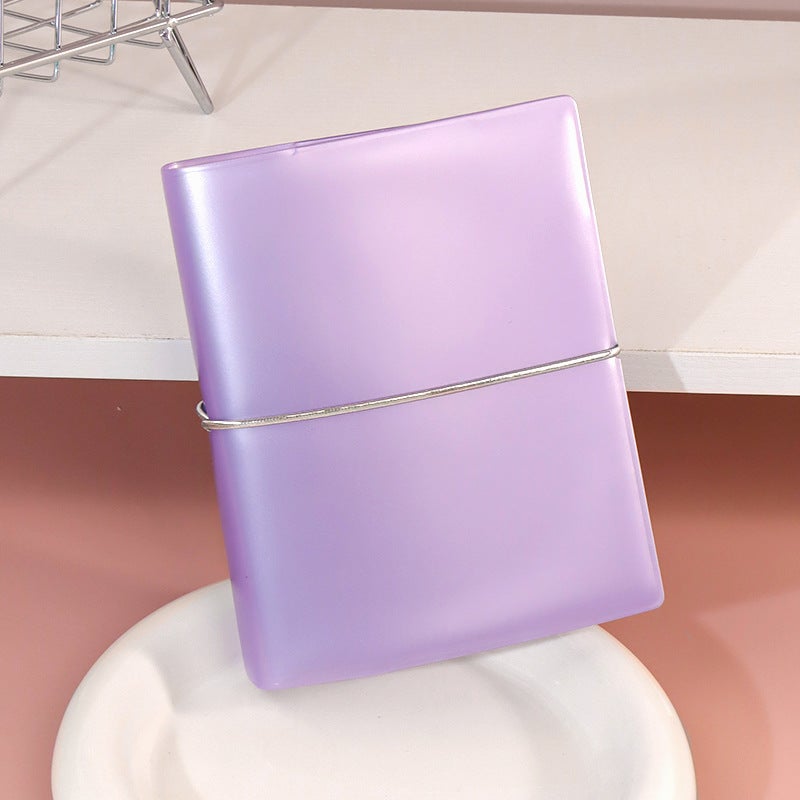 Generic M5 Ring Binder Notebook Transparent DIY Photo Album Twilight Mountain Purple M5 Band Binder 