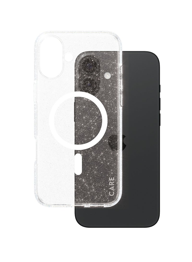 PanzerGlass حافظة هاتف CARE من PanzerGlass® Star Lit MagSafe لجهاز Apple iPhone 16 Plus باللون الأبيض، مختبرة ضد السقوط من ارتفاع 4.8 متر، مصنوعة من البلاستيك المعاد تدويره، ضمان ضد الاصفرار، حماية معززة للكاميرا - Image 2