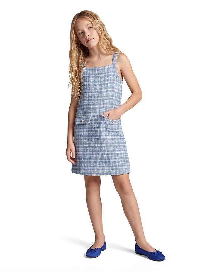 كوتون Strappy Tweed Dress