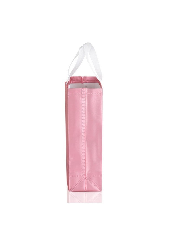 Drapme Medium Size Pack of 50 Pcs Matt Metallic Laminated Non-Woven Reusable Eco-Friendly Party Return Gift Bags (Flamingo Pink) (Medium 12x13x4 Inch) - Image 5