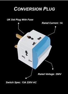 MODI 3 Way And 3 Switch Universal Power Adapter Worldwide With Power Indicator Neon Light AC Outlet Power Plug Adapters  - Image 3