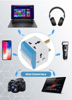 MODI 3 Way And 3 Switch Universal Power Adapter Worldwide With Power Indicator Neon Light AC Outlet Power Plug Adapters  - Image 1