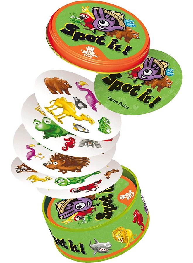 DOBBLE Spot It Junior Animals Card Game, Matching Game, Fun Kids Game for Family Game Night, Travel Game for Kids, Great Gift for Kids, Age 4+, 2 to 5 Players Average Playtime 10 Minutes - Image 2