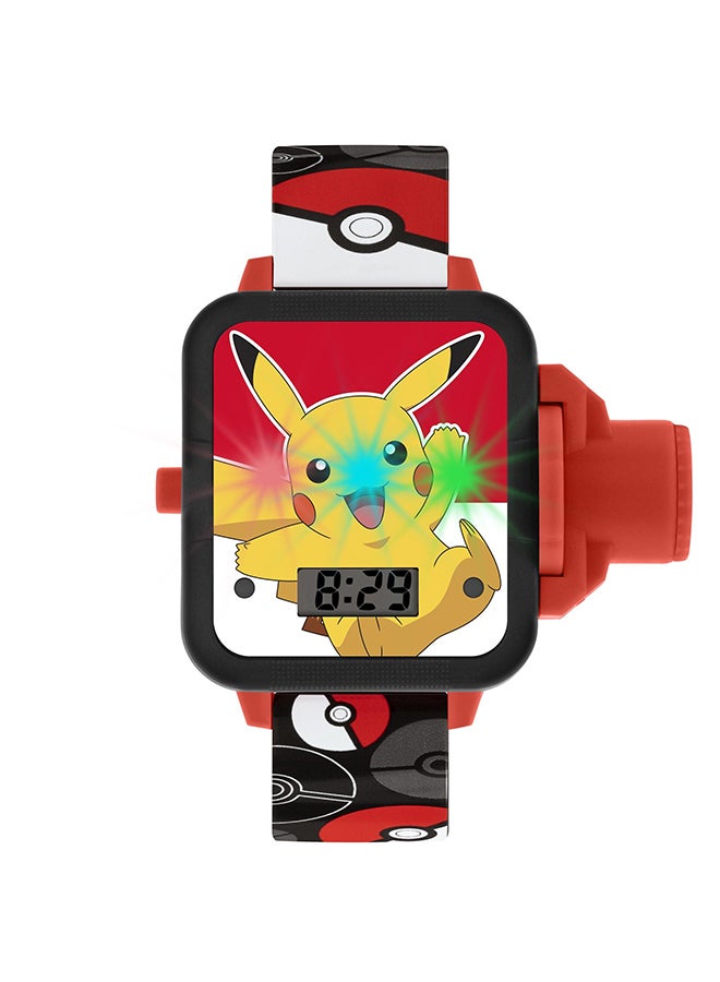 Disney Boys Digital Square Shape Silicone Wrist Watch - POK4280ARG - 32 Millimeter - Image 1