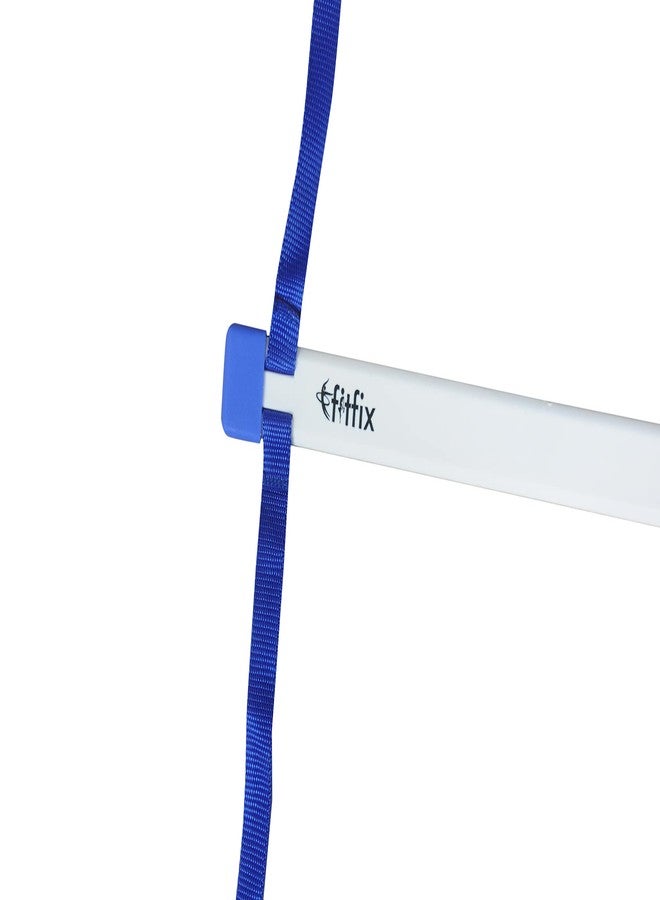Fitfix® Premium Speed Flat and Heavy Fix Rungs Agility Ladder Track and Field Sports Training Football & Any Sports Super Speed Agility Drills (4 Meter, Flat White fix rungs Ladder Length 4 Meter - Image 3