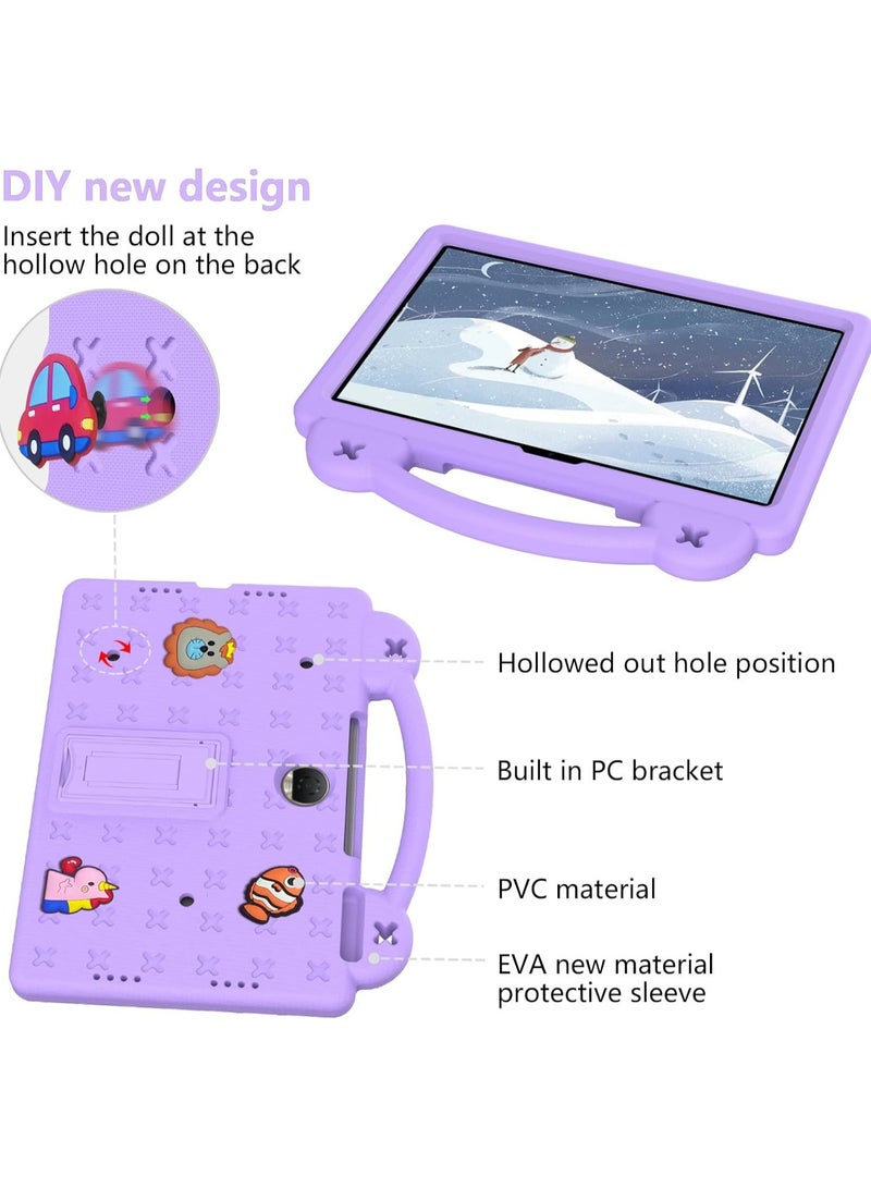 VKL Kids Case Compatible with Honor Pad 9 12.1 inch 2024, Heavy Duty EVA Foam Shockproof Cover Kids Proof Case with Stand For Honor Pad 9 (Purple) - Image 2