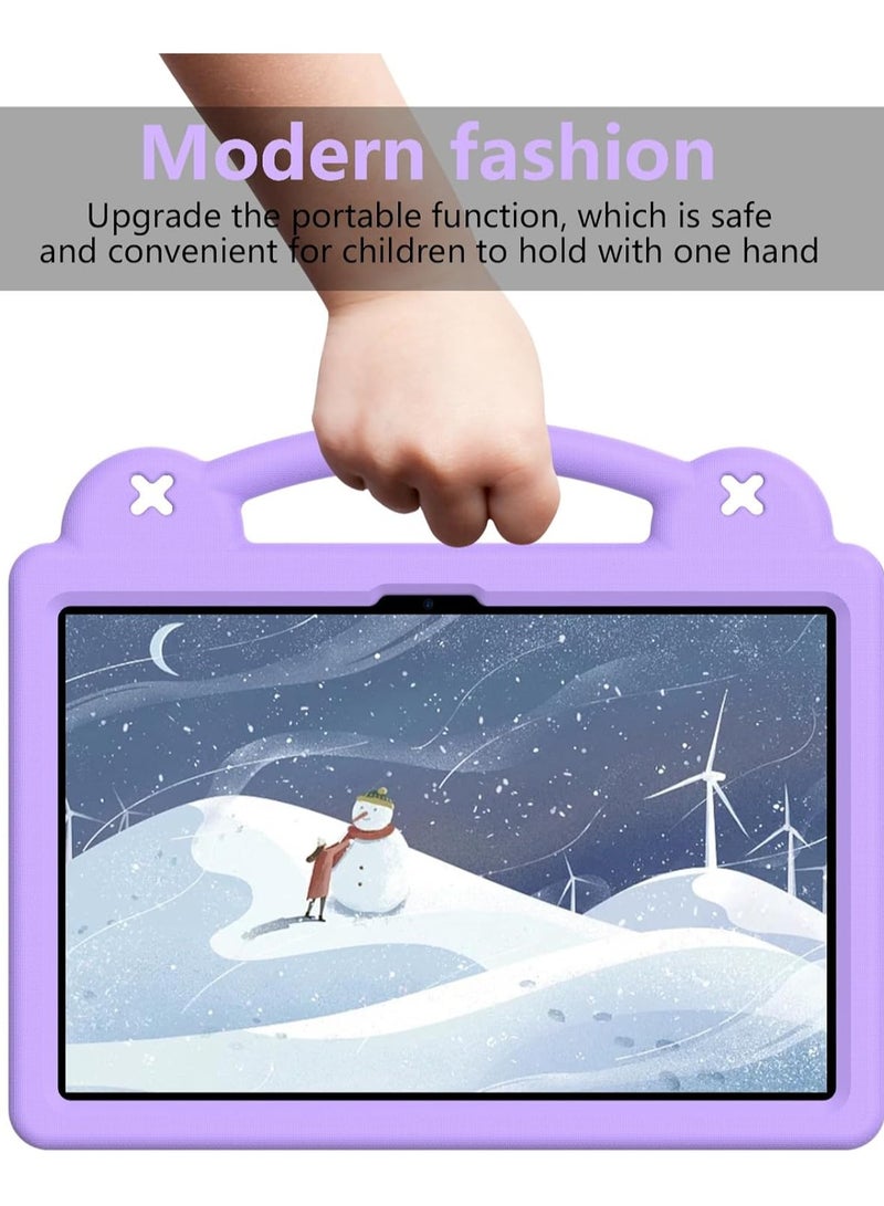 VKL Kids Case Compatible with Honor Pad 9 12.1 inch 2024, Heavy Duty EVA Foam Shockproof Cover Kids Proof Case with Stand For Honor Pad 9 (Purple) - Image 4