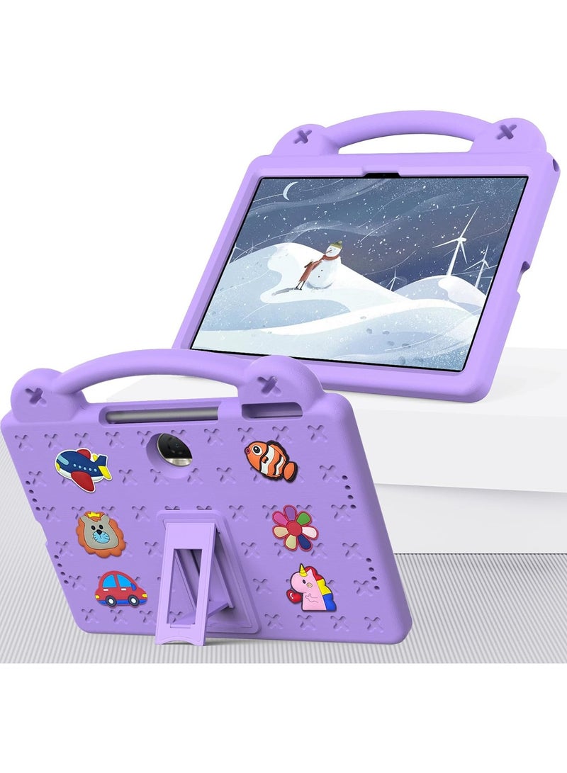 VKL Kids Case Compatible with Honor Pad 9 12.1 inch 2024, Heavy Duty EVA Foam Shockproof Cover Kids Proof Case with Stand For Honor Pad 9 (Purple) - Image 5