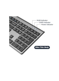 V-Walk V-Walk 2.4G+Bluetooth Wireless Keyboard With Free Silicon Cover compatible with IOS, Android and Windows  - Image 3