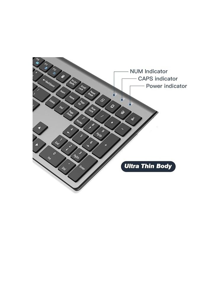 V-Walk V-Walk 2.4G+Bluetooth Wireless Keyboard With Free Silicon Cover compatible with IOS, Android and Windows  - Image 3