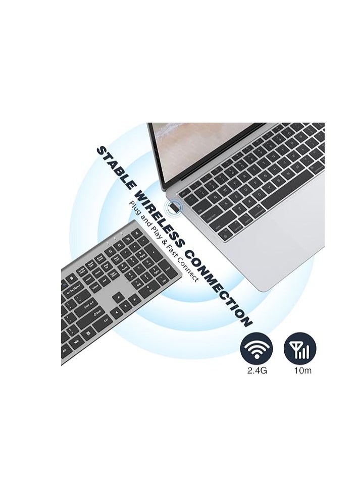 V-Walk V-Walk 2.4G+Bluetooth Wireless Keyboard With Free Silicon Cover compatible with IOS, Android and Windows  - Image 4