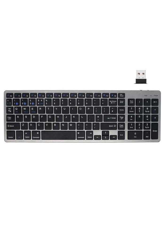 V-Walk V-Walk 2.4G+Bluetooth Wireless Keyboard With Free Silicon Cover compatible with IOS, Android and Windows  - Image 2