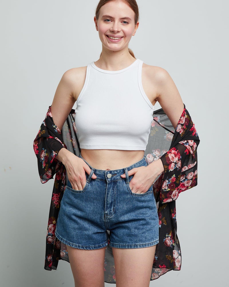 Argstar Women's Kimono Cardigans Casual Summer Tops Cover up Open Front Floral Print Resort Wear/Beachwear - Image 3