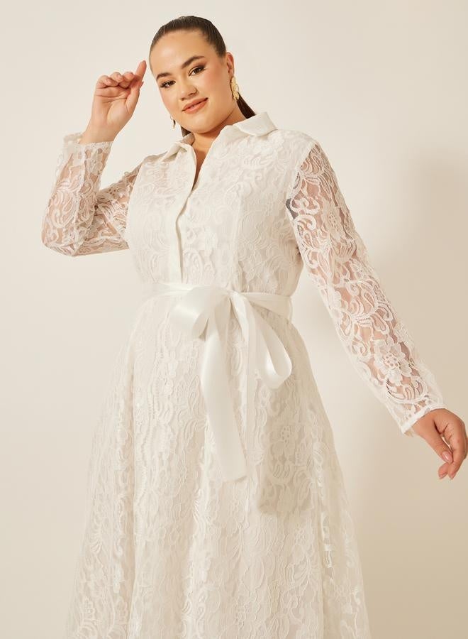 Styli Lace A-Line Dress  - Image 2