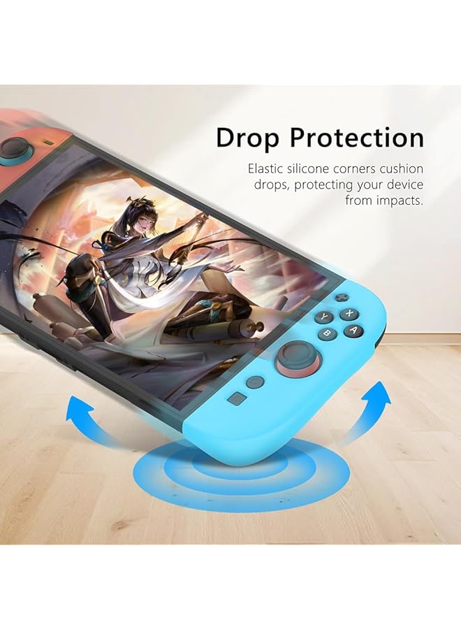 For Switch 2 Joy Con Controller Silicone Case (Orange Blue) - Image 5