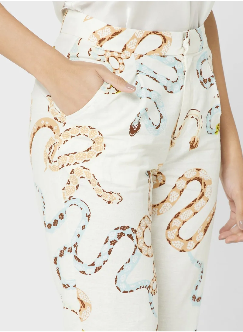 Never fully Dressed Printed High Waist Pants