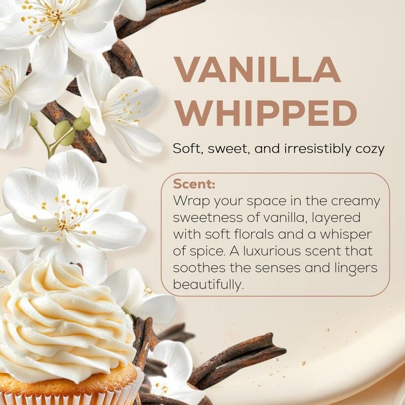 Whipped Vanilla Diffuser Oil - Luxury Essential Oils for Diffuser Refill & Air Freshener Room Spray - Long-Lasting & Natural Home Fragrance, Vanilla Oil for Diffusers (8.5 Fl. oz) - Image 2