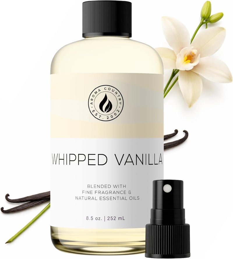 Whipped Vanilla Diffuser Oil - Luxury Essential Oils for Diffuser Refill & Air Freshener Room Spray - Long-Lasting & Natural Home Fragrance, Vanilla Oil for Diffusers (8.5 Fl. oz) - Image 1