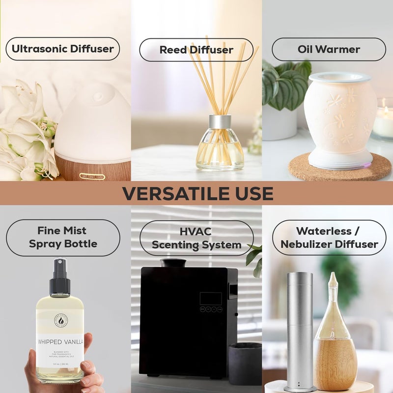 Whipped Vanilla Diffuser Oil - Luxury Essential Oils for Diffuser Refill & Air Freshener Room Spray - Long-Lasting & Natural Home Fragrance, Vanilla Oil for Diffusers (8.5 Fl. oz) - Image 5