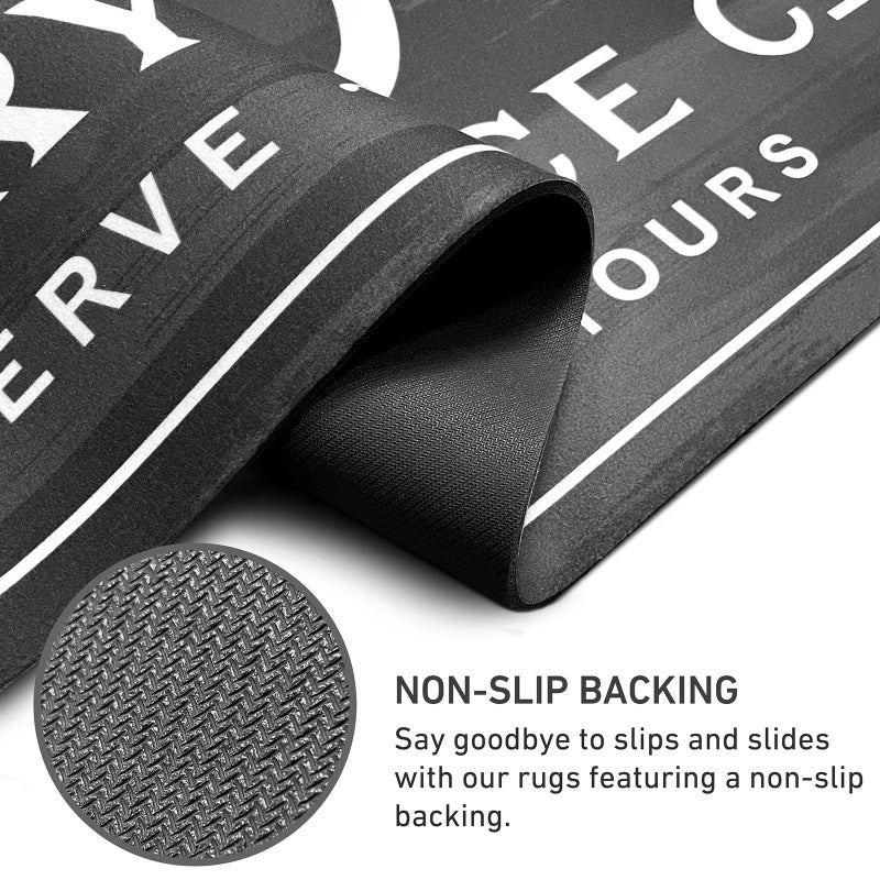 KOZYFLY Laundry Room Rug Runner 20"x60" Non Slip Kitchen Rugs Washable Laundry Room Mat Waterproof Mudroom Floor Carpet Runner Farmhouse Decor, 1.7x5ft, Dark Grey, Wash and Dry - Image 5