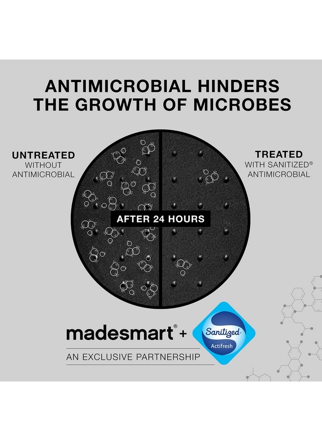 Madesmart madesmart Antimicrobial 8-Piece Interlocking Bin Pack Customizable Multi-Purpose Drawer, One Home Organization, EPA Certified, Carbon  - Image 4