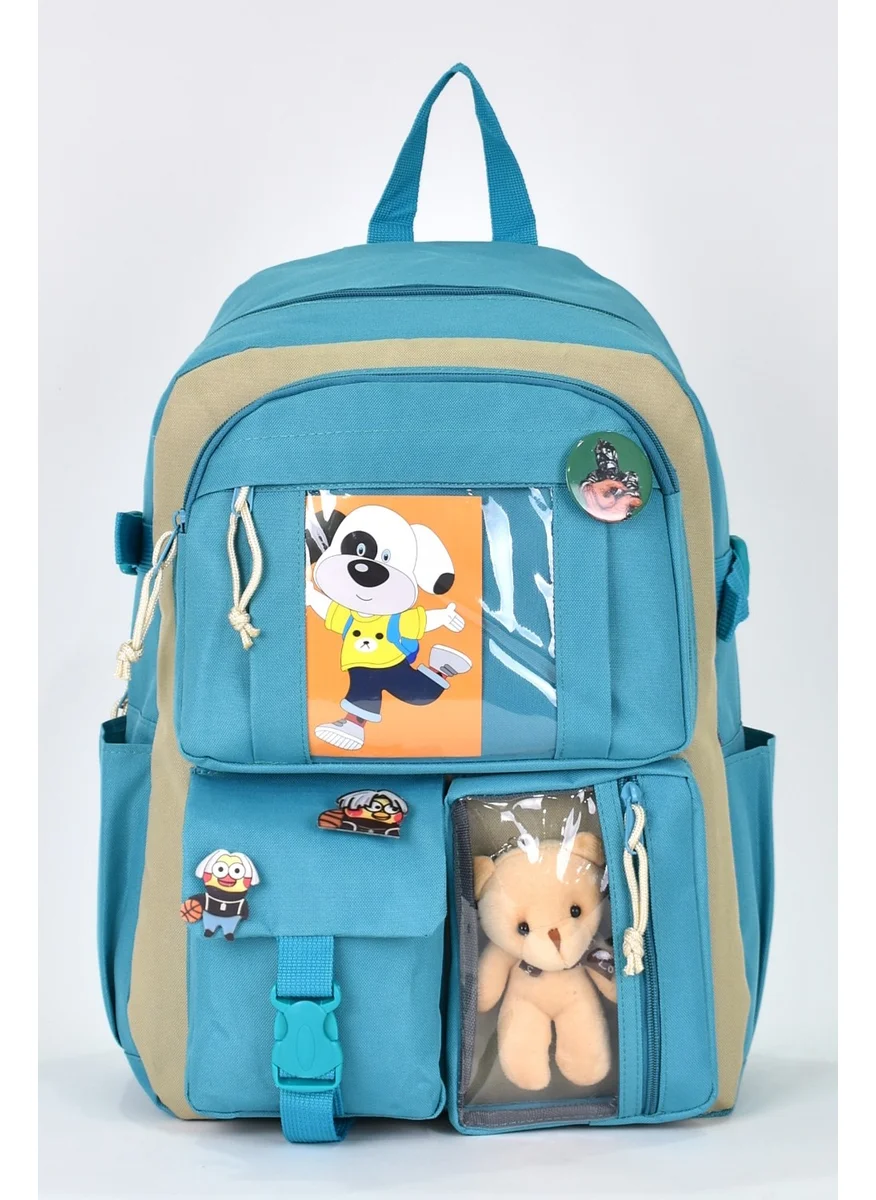 Elatae Orthopedic Luxury Fabric Unisex Multi Compartment Children Primary School Backpack 1480