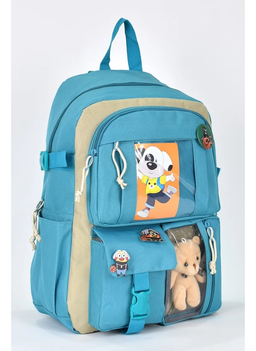 Elatae Orthopedic Luxury Fabric Unisex Multi Compartment Children Primary School Backpack 1480