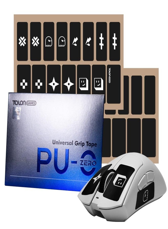 TALONGAMES Universal Gaming Grip Tape PU-0, Ultra-Thin 0.3mm & Pre-Cut, Anti-Slip & Sweat-Absorbing Grip Tape for Mouse, Controller, Keyboard (Black) - Image 1
