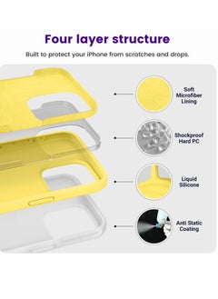 Houmt iPhone 15 Pro Case 6.1" Slim Liquid Silicone Soft Gel Rubber with 2X iPhone 15 Pro Screen Protector Shockproof Protective Phone Case Anti-Scratch Microfiber Lining for Apple iPhone 15 Pro  - Image 4