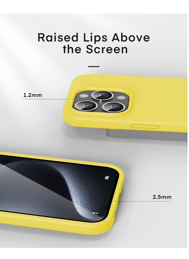 Houmt - iPhone 15 Pro Case 6.1" Slim Liquid Silicone Soft Gel Rubber with 2X iPhone 15 Pro Screen Protector Shockproof Protective Phone Case Anti-Scratch Microfiber Lining for Apple iPhone 15 Pro - Image 1