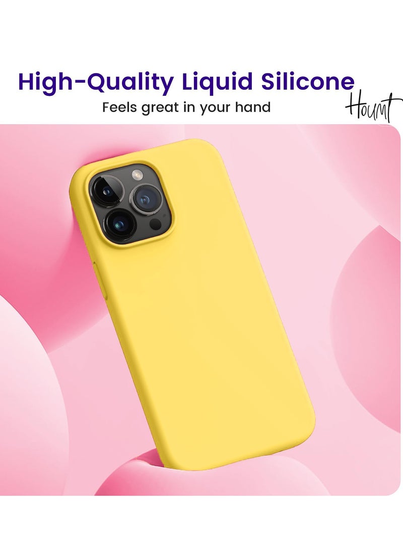 Houmt - iPhone 15 Pro Case 6.1" Slim Liquid Silicone Soft Gel Rubber with 2X iPhone 15 Pro Screen Protector Shockproof Protective Phone Case Anti-Scratch Microfiber Lining for Apple iPhone 15 Pro - Image 1