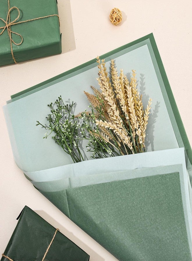 Whaline 90 Sheet Sage Green Tissue Paper Bulk Gradient Green Gift Wrapping Paper 13.8 x 19.7 Inch Forest Willow Colors Assorted Craft Tissue Paper for Gift Bags Baby Shower Wedding Birthday Party - Image 3