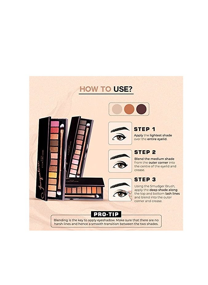 Colorbar Pro 12 in 1 Eyeshadow Palette Nectar Crush - Image 5