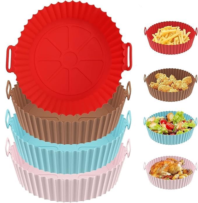 HOMETIC Silicone Basket Baking Tray I Pot with Ear Handles I Nonstick Reusable Heat Resistant I Cooking Oven Insert Accessories 6 - Image 2