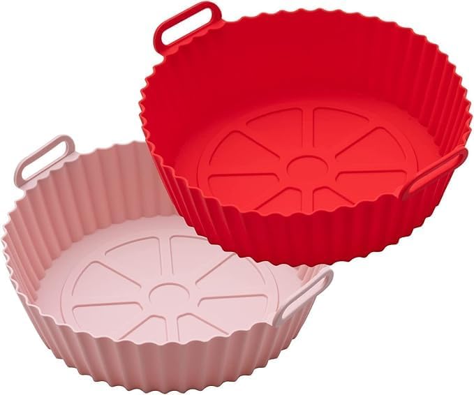 HOMETIC Silicone Basket Baking Tray I Pot with Ear Handles I Nonstick Reusable Heat Resistant I Cooking Oven Insert Accessories 6 - Image 1