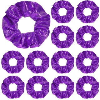 Taiyin 24 Pieces Shiny Metallic Scrunchie Solid Scrunchies Hair Ties Hair Elastics Accessories Elastic Band for Women Gym Dance Cheerleading Softball Volleyball Baseball TeamPurple - pzsku/Z4359B048533B0B49B521Z/45/1746228651/695a5118-8978-461d-8ef8-85fb968996a1