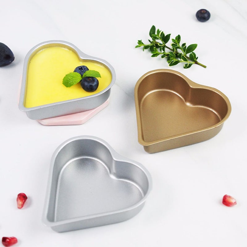 6 pcs Mini Cake Mold Baking Tray Cake Baking Pan DIY Cake Baking Tray Household Bakeware Pudding Mold (Random Pattern) - Image 5