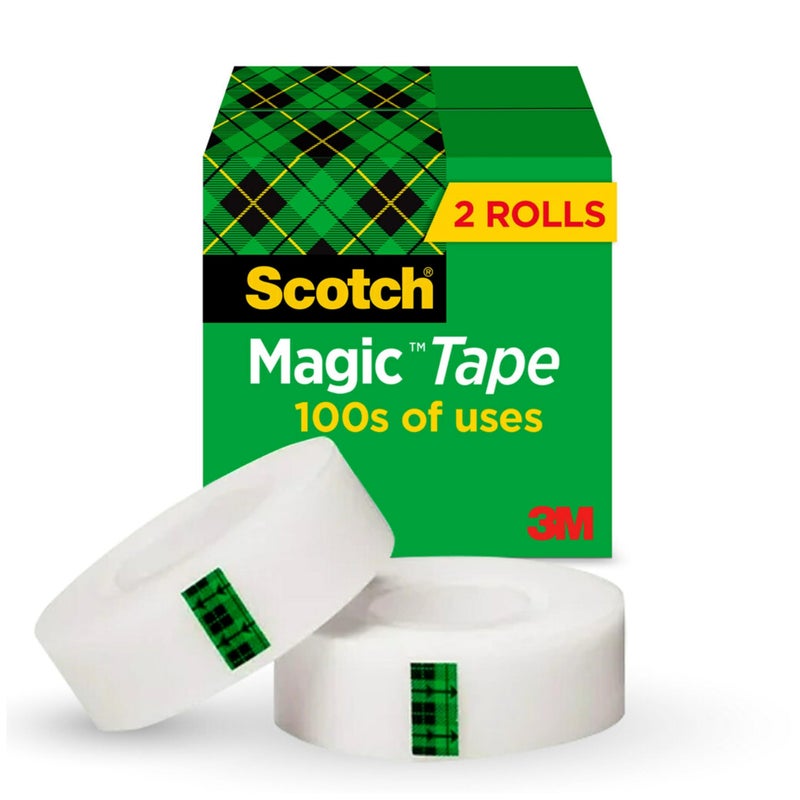 Scotch Magic Tape, Invisible, Home Office Supplies and Back to School Supplies for College and Classrooms, 2 Rolls - Image 1