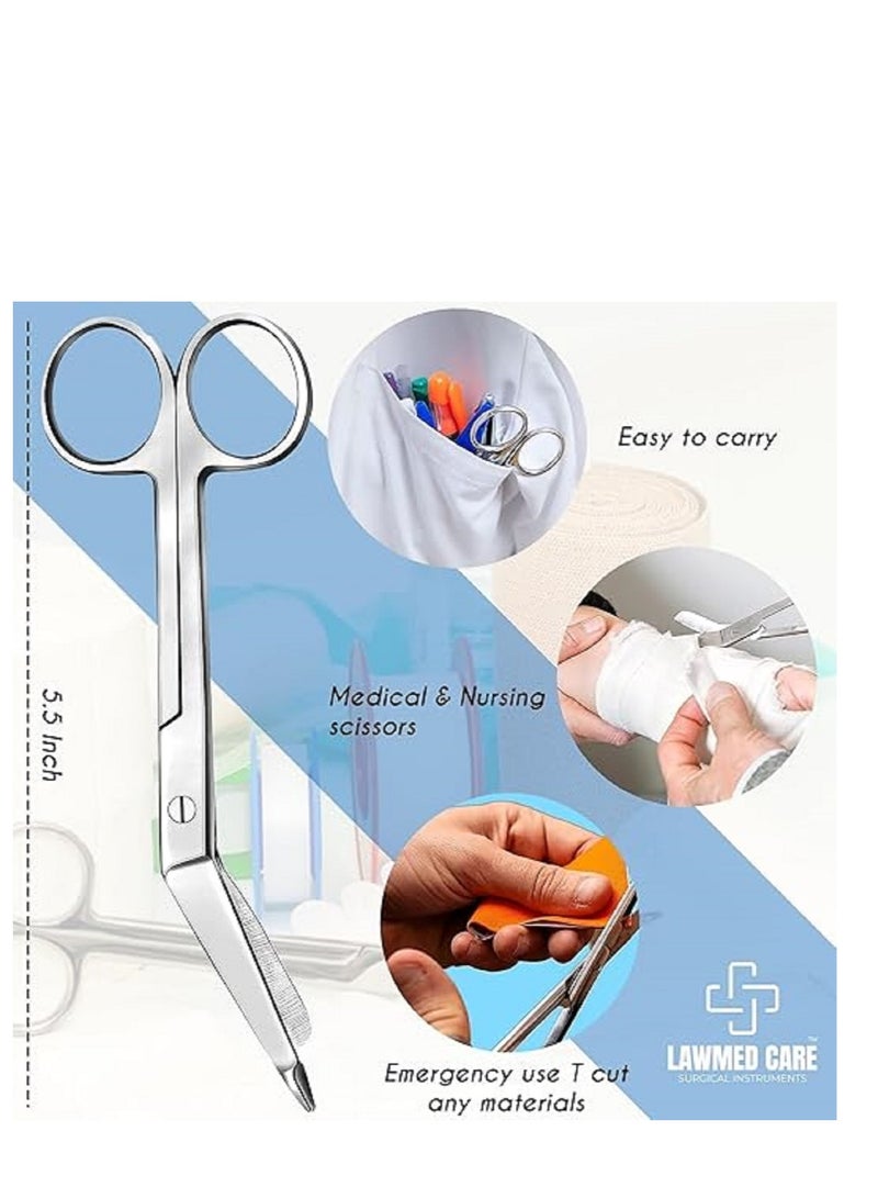 Bandage Scissors-Safety Bandage And  Trauma Shears-Stainless Steel Professional Scissors For First Aid Utility-Medical Care & Home Nursing - Image 3