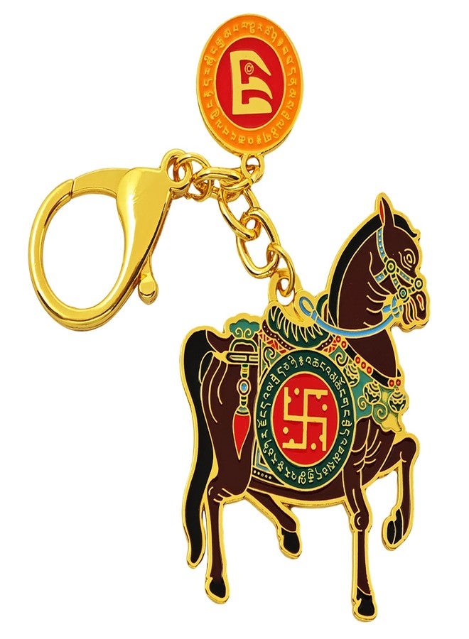 Fengshuibringluck Feng Shui 3 Powers Windhorse Keychain Victory Wind Horse Success Amulet Key Chain - Image 5