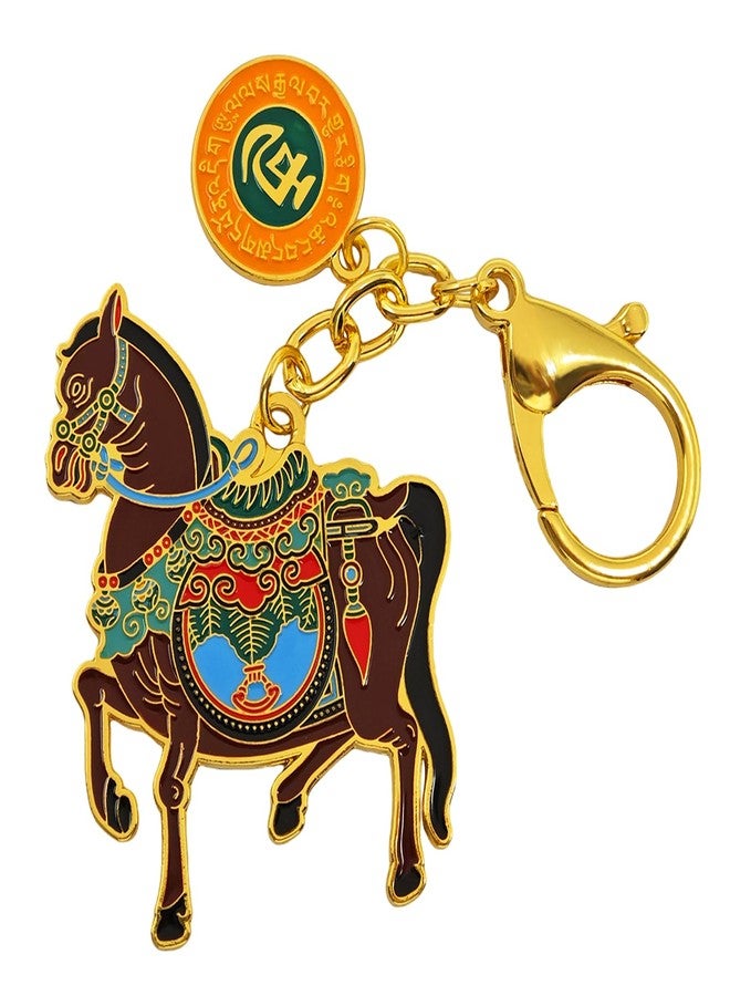 Fengshuibringluck Feng Shui 3 Powers Windhorse Keychain Victory Wind Horse Success Amulet Key Chain - Image 4