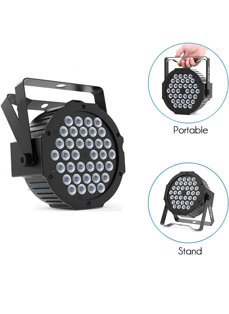 Yuwell 2 Pcs RGB Stage Lighting 36 LED Dj Par Lights Uplighting For Events Sound Activated Remote And DMX Control, RGB Disco Par Light For Wedding, Party, Concert And Festival  - Image 3