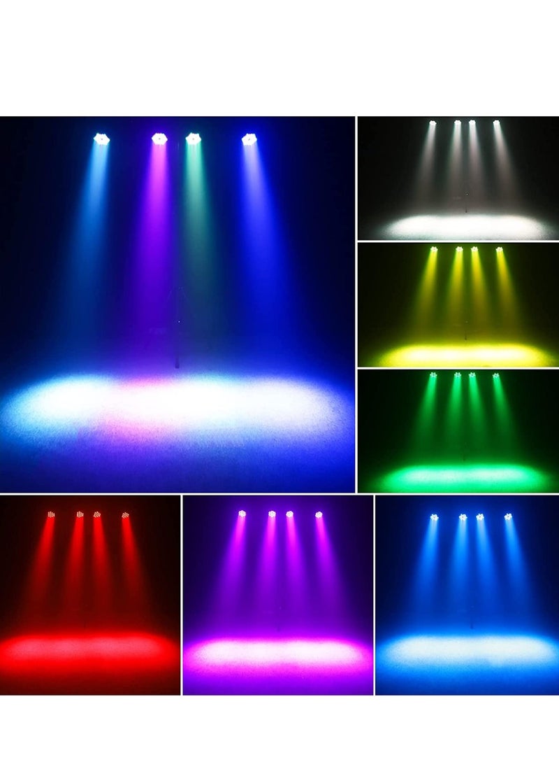 Yuwell 2 Pcs RGB Stage Lighting 36 LED Dj Par Lights Uplighting For Events Sound Activated Remote And DMX Control, RGB Disco Par Light For Wedding, Party, Concert And Festival  - Image 4