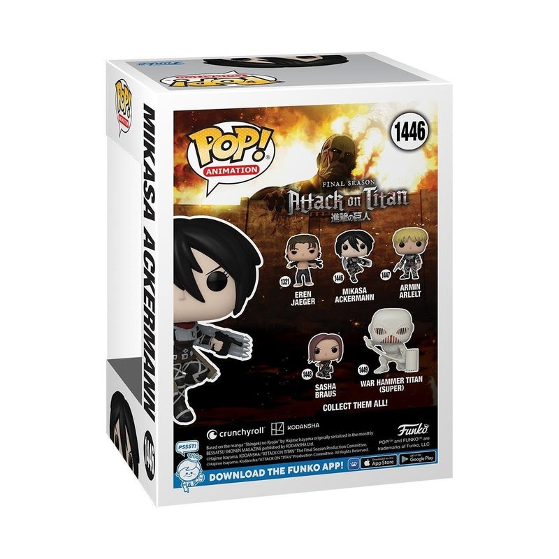 Funko فانكو بوب! أنيميشن: هجوم العمالقة - ميكاسا أكرمان - تمثال فينيل قابل للجمع - فكرة هدية - منتجات رسمية - للأطفال والبالغين - عشاق الأنمي - تمثال لجمع المعروضات - Image 2