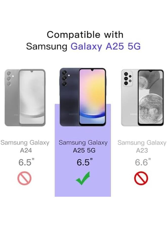 جي تيك واقي شاشة لهاتف سامسونج جالاكسي A25 5G مقاس 6.5 بوصة 9H زجاج مقوى مضاد للخدش عالي الوضوح، عبوة من 3 قطع - Image 2