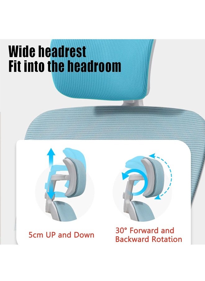 Beauenty - Ergonomic Office Chair,Desk Chair, Gaming Chair with Height Adjustable and Back Support, Mesh Office Chair for Home with Headrest with Tilting Mechanism and Armrest,Computer Chair - Image 1
