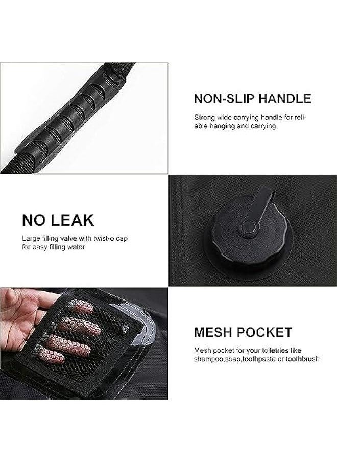 هوكور TRASSLE Solar Shower Bag | 5 Gal/20L Solar Heating Camping Shower Bag | Removable Hose | On-Off Switchable Shower Head | Traveling Shower | Portable Shower for Beach Swimming, Hiking (Black)  - Image 5