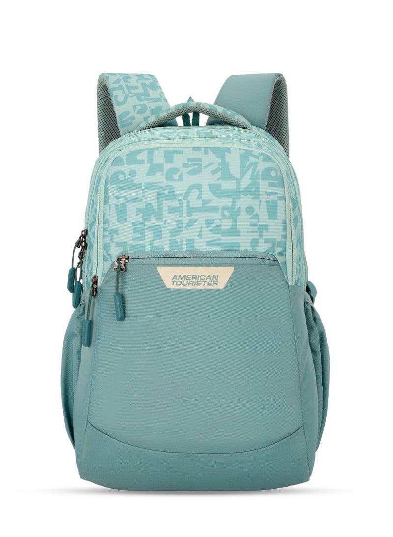 AMERICAN TOURISTER Alden 15.6" Laptop Backpack Polyester 32L Capacity, Aqua|Spacious Interior|Front Pocket Compartment|Water Repellent Material|Ergo Back & Shoulder|Adjustable Strap|Bottle Holder - 1 Year International Warranty - Image 2